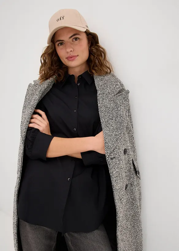 Camicetta oversize in cotone con maniche a 3/4, bonprix