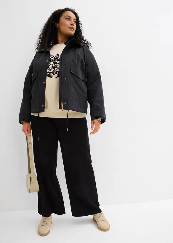 Camicetta oversize in cotone con maniche a 3/4, bonprix