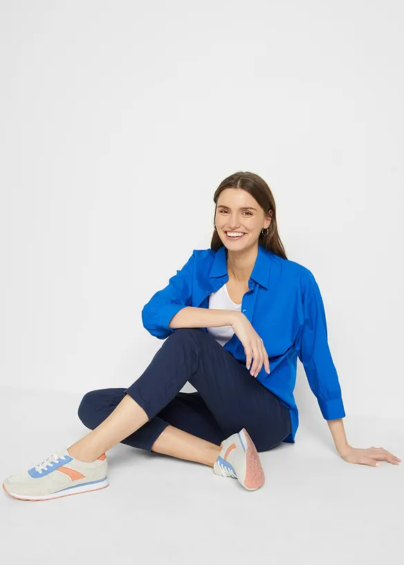 Pantaloni cropped a vita alta, bonprix