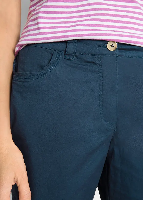 Bermuda in popeline di cotone con cinta comoda, bonprix