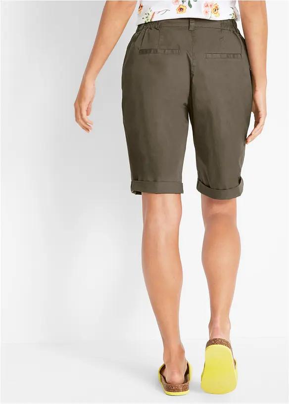 Bermuda in popeline di cotone con cinta comoda, bonprix