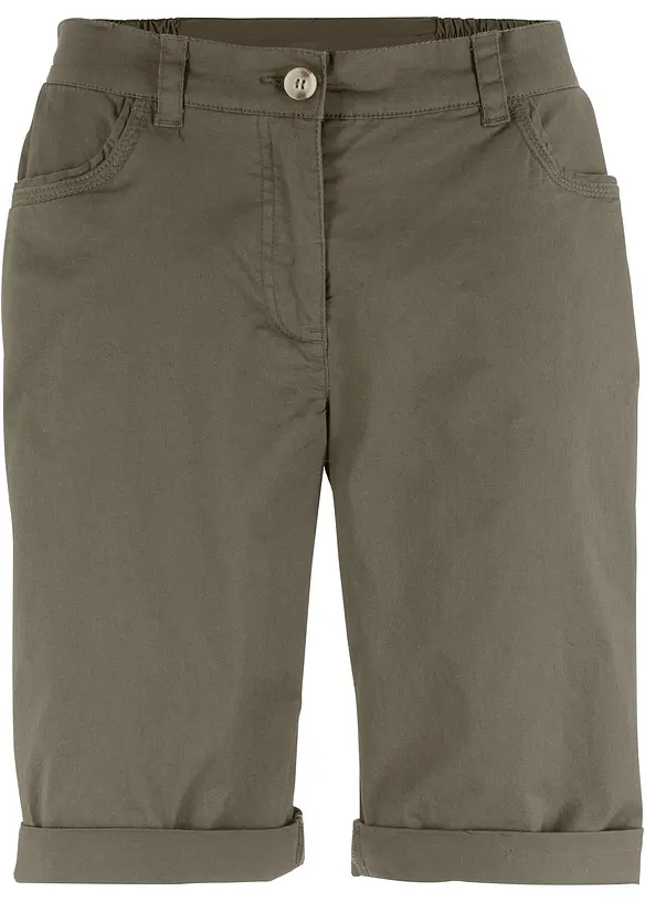 Bermuda in popeline di cotone con cinta comoda, bonprix