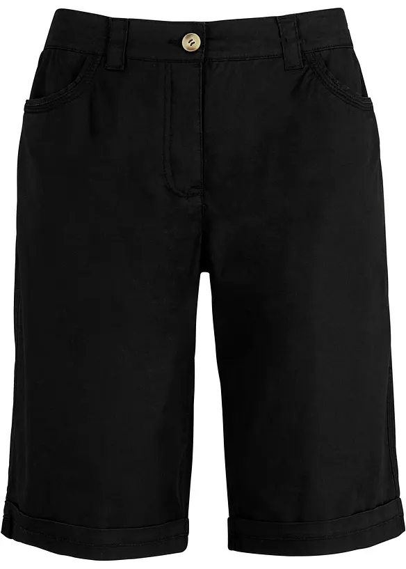 Bermuda in popeline di cotone con cinta comoda, bonprix