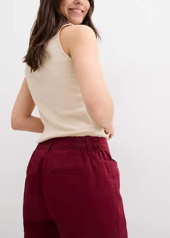 Bermuda in popeline di cotone con cinta comoda, bonprix