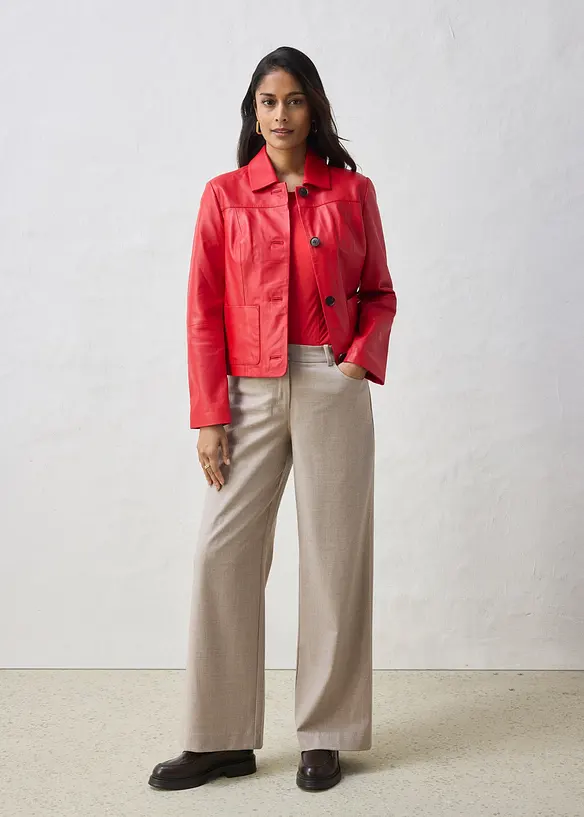 Giacca corta in nappa d'agnello, bonprix