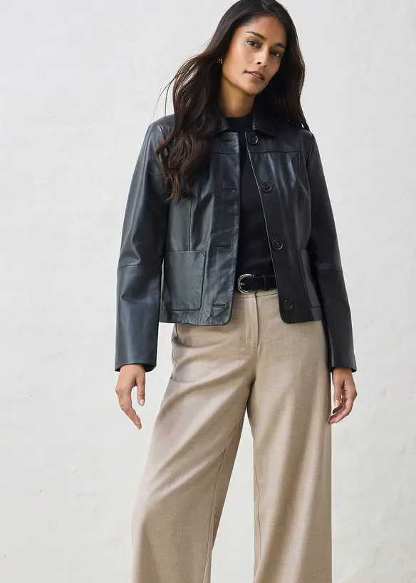 Giacca in nappa d'agnello morbida, bonprix