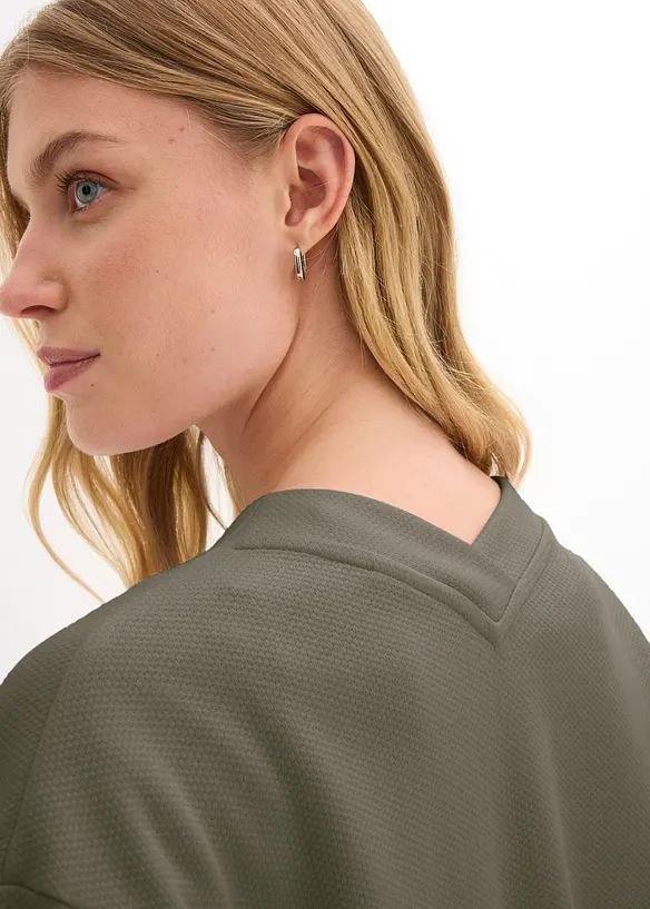 Cardigan lungo in morbida felpa di misto cotone, bonprix