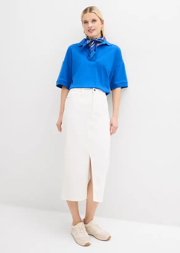 Gonna midi di jeans, bonprix