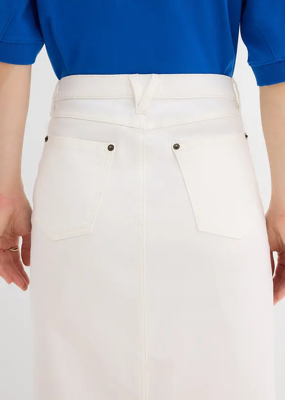 Gonna midi di jeans, bonprix