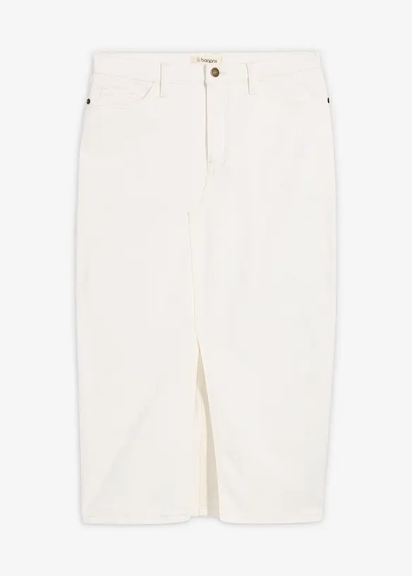 Gonna midi di jeans, bonprix