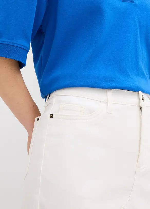 Gonna midi di jeans, bonprix