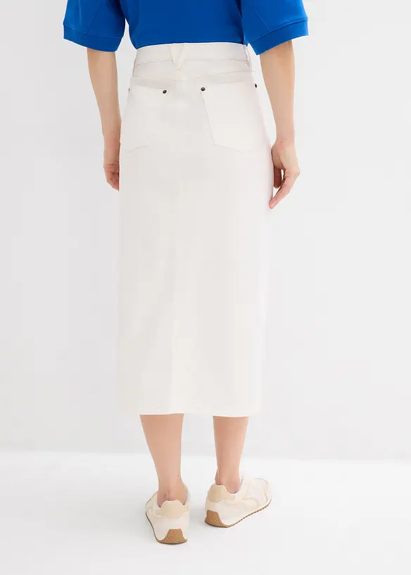 Gonna midi di jeans, bonprix