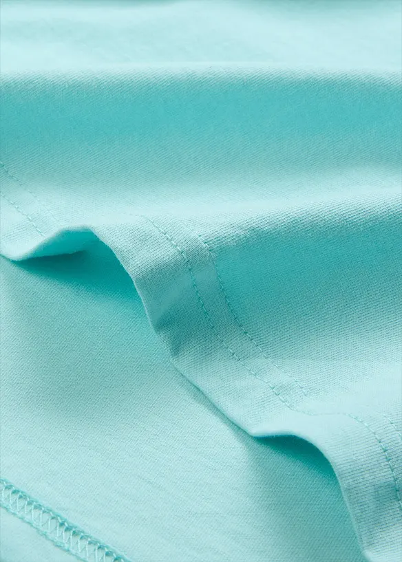 Maglia lunga e larga con scollo a V e maniche corte (pacco da 5), bonprix