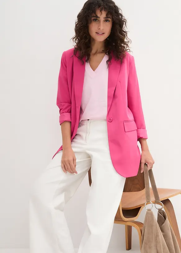 Maglia lunga e larga con scollo a V e maniche corte (pacco da 5), bonprix