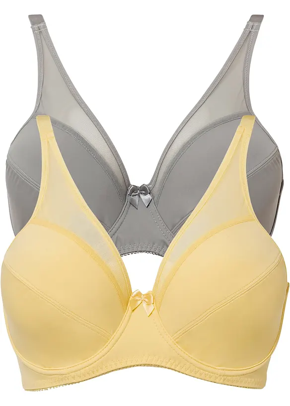 Reggiseno con ferretto e mesh (pacco da 2), bonprix