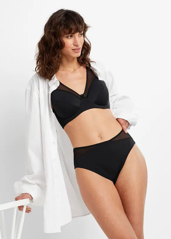 Reggiseno con ferretto e mesh (pacco da 2), bonprix