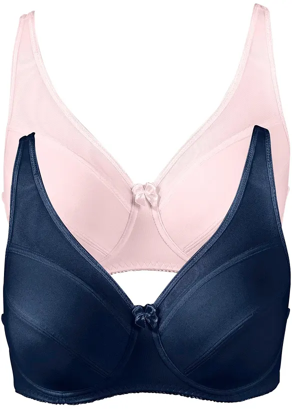 Reggiseno con ferretto e mesh (pacco da 2), bonprix