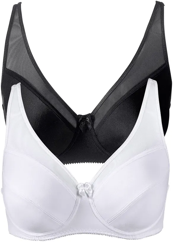 Reggiseno con ferretto e mesh (pacco da 2), bonprix
