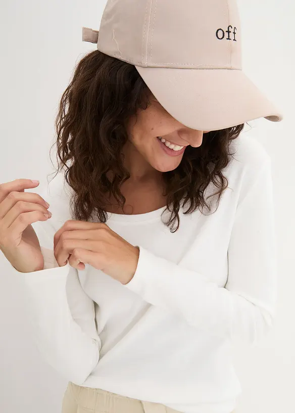 Maglia a maniche lunghe in puro cotone biologico, bonprix