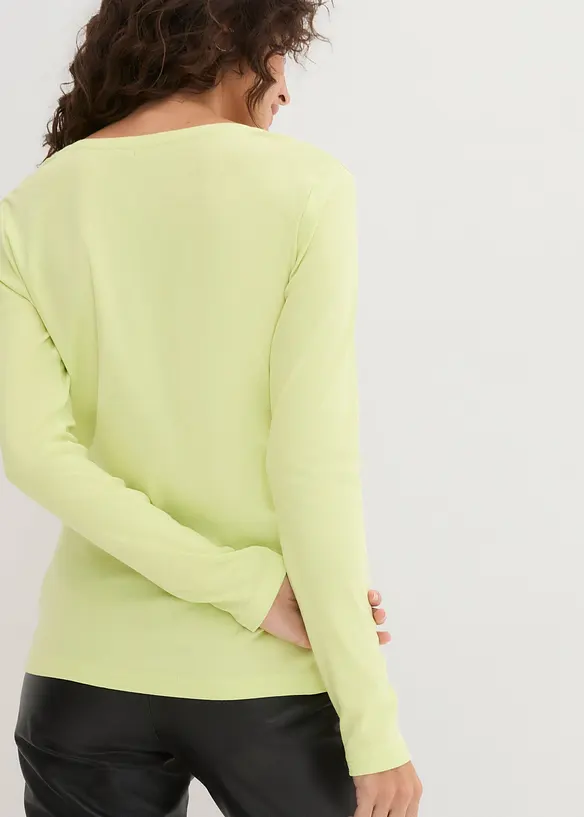 Maglia a maniche lunghe in puro cotone biologico, bonprix