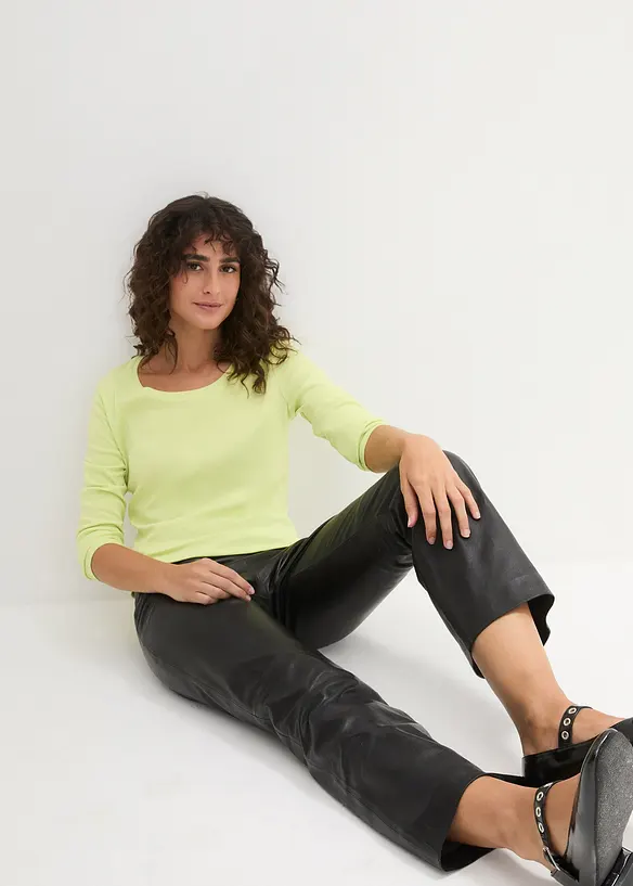 Maglia a maniche lunghe in puro cotone biologico, bonprix