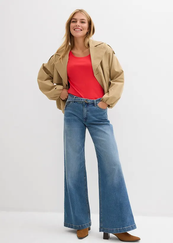 Maglia a maniche lunghe in puro cotone biologico, bonprix