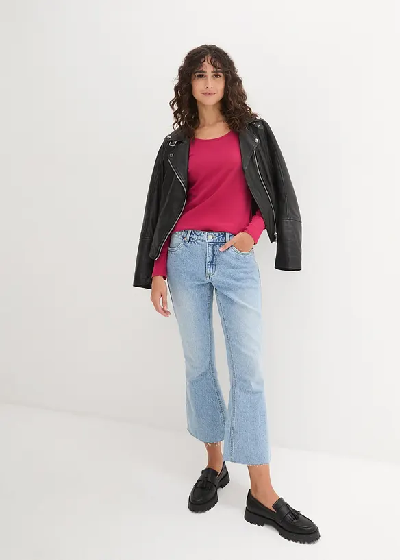 Maglia a maniche lunghe in puro cotone biologico, bonprix