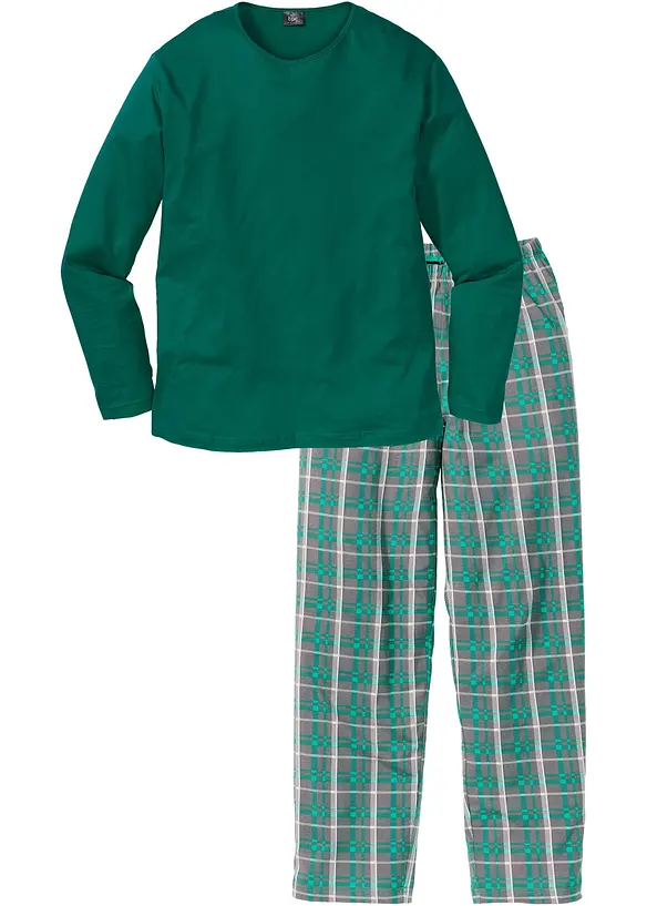Pigiama a maniche lunghe in puro cotone, bonprix
