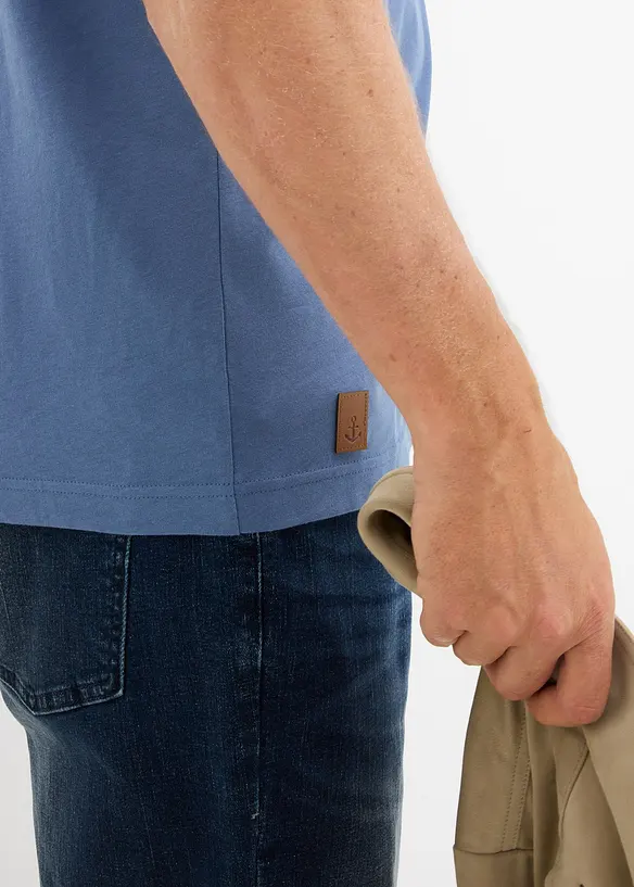 Maglia serafino in puro cotone biologico (pacco da 2), bonprix