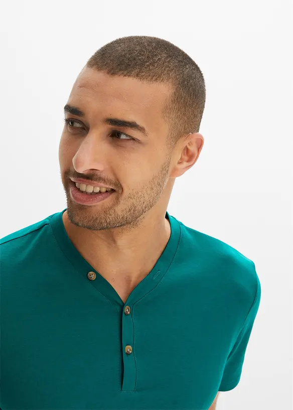 Maglia serafino in puro cotone biologico (pacco da 2), bonprix