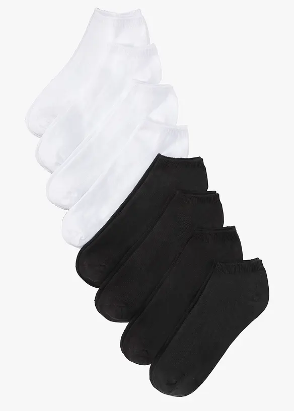 Calzini per sneakers con cotone biologico (pacco da 8 paia), bonprix