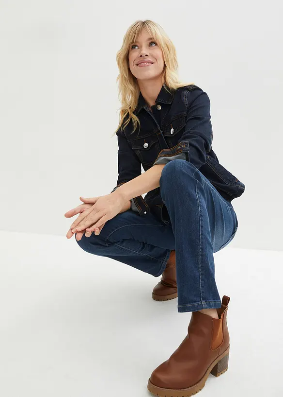 Jeans elasticizzati straight, vita media, bonprix