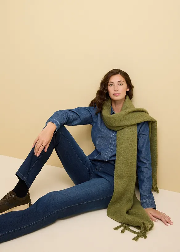 Jeans elasticizzati straight, vita media, bonprix