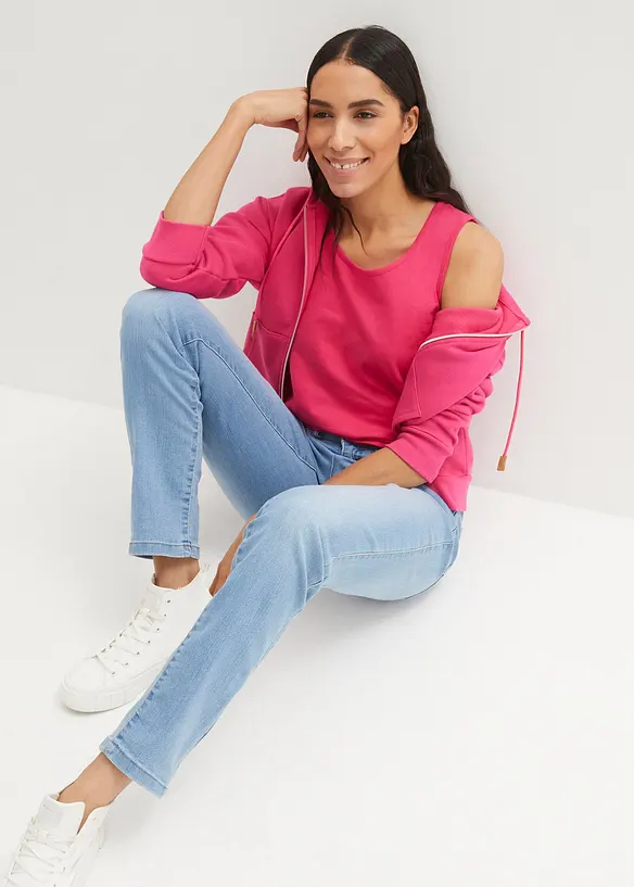 Jeans elasticizzati straight, vita media, bonprix