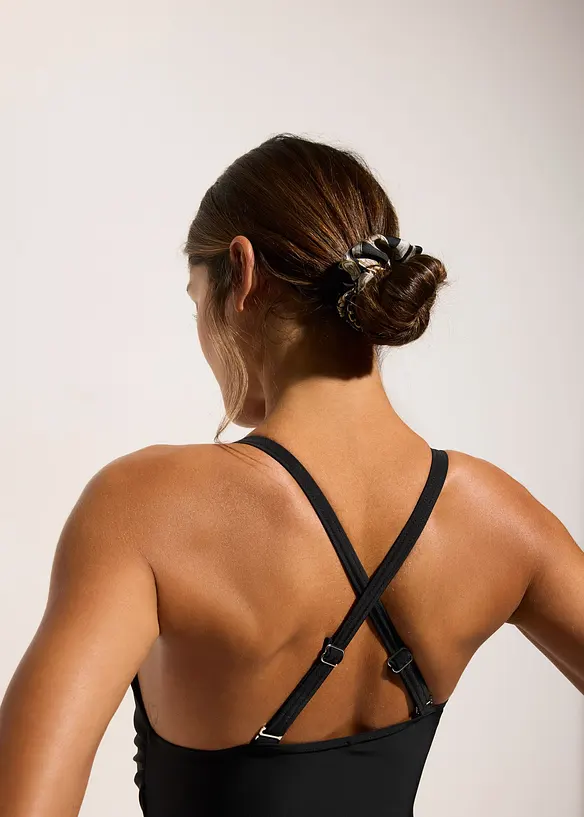 Costume intero monospalla con volant, bonprix