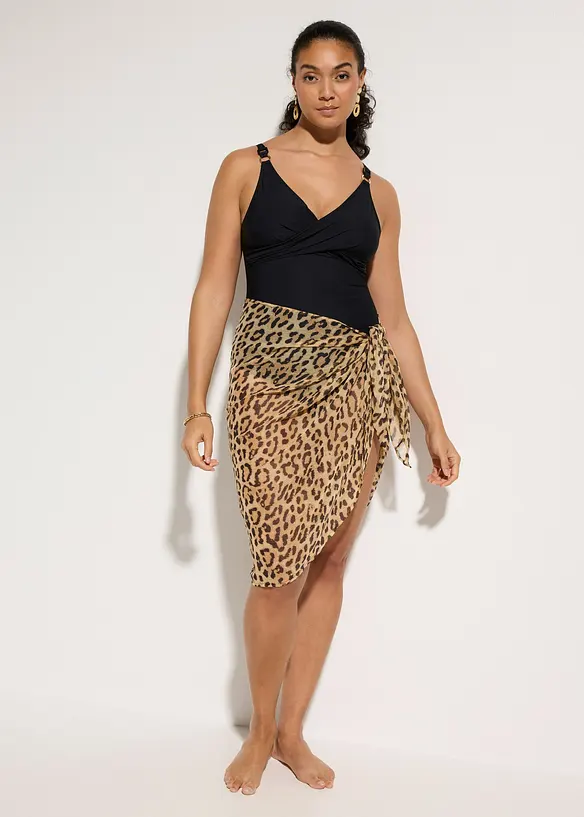 Costume intero incrociato con effetto modellante forte, bonprix