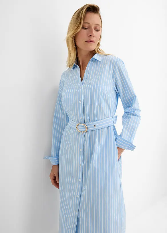 Abito chemisier in puro cotone, bonprix