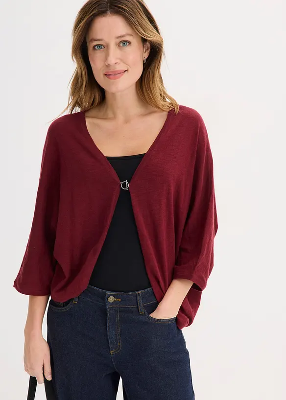 Cardigan in filato fine di puro cotone, bonprix