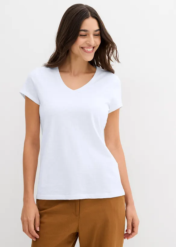 T-shirt in puro cotone biologico (pacco da 2), bonprix