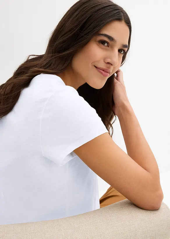 T-shirt in puro cotone biologico (pacco da 2), bonprix