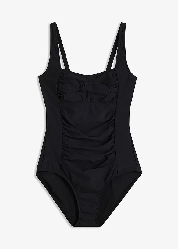 Costume intero con dettaglio incrociato ed effetto modellante medio, bonprix