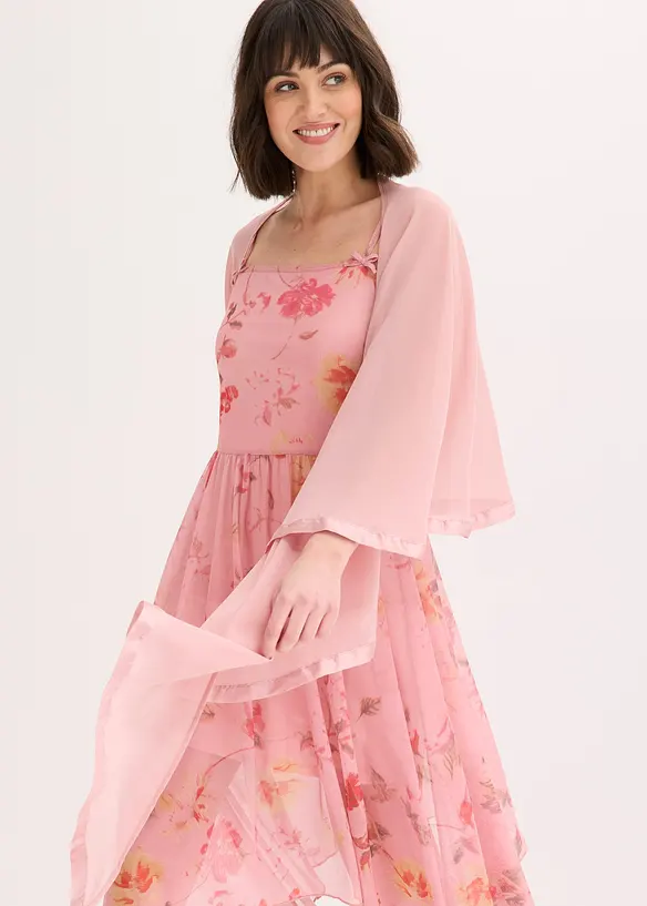 Stola con raffinato dettaglio in satin, bonprix