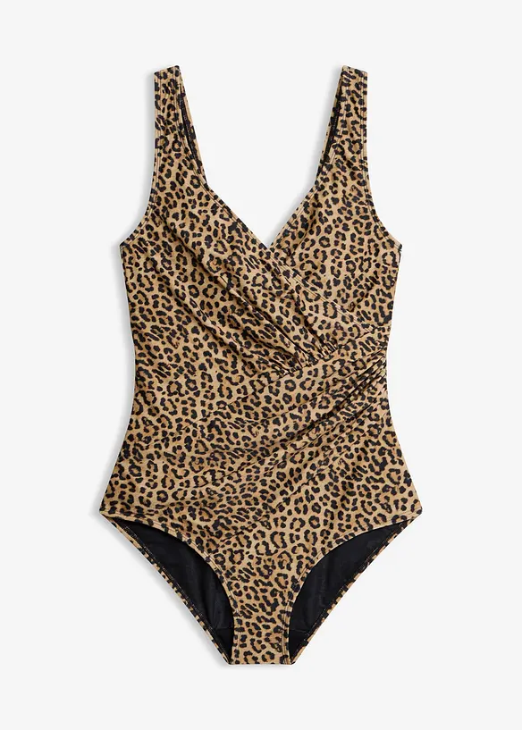 Costume intero incrociato con effetto modellante medio, bonprix