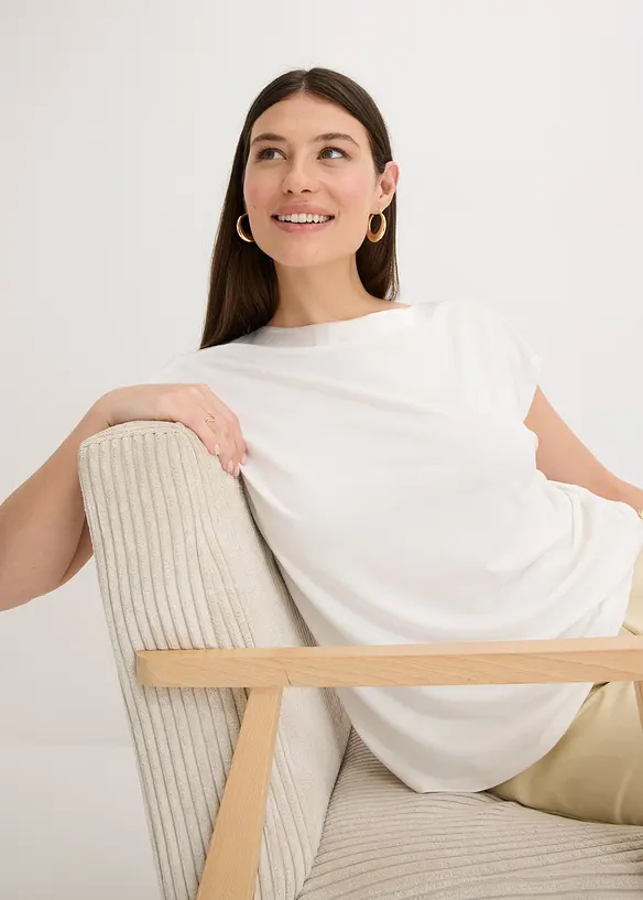 Maglia con dettaglio in satin, bonprix