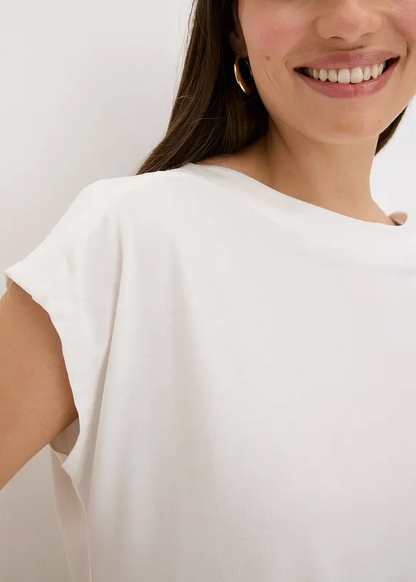 Maglia con dettaglio in satin, bonprix