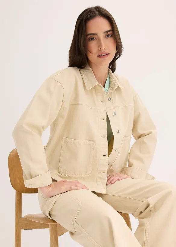 Giacca-camicia in puro cotone, bonprix