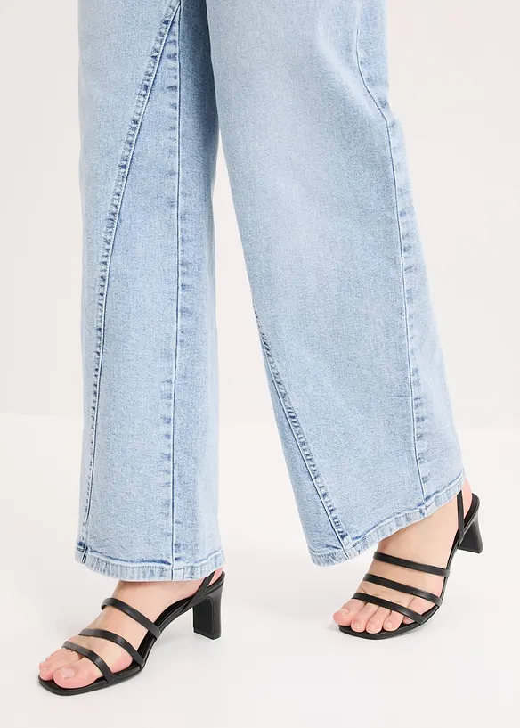 Jeans wide leg, vita alta, bonprix