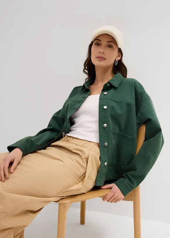 Giacca-camicia in puro cotone, bonprix