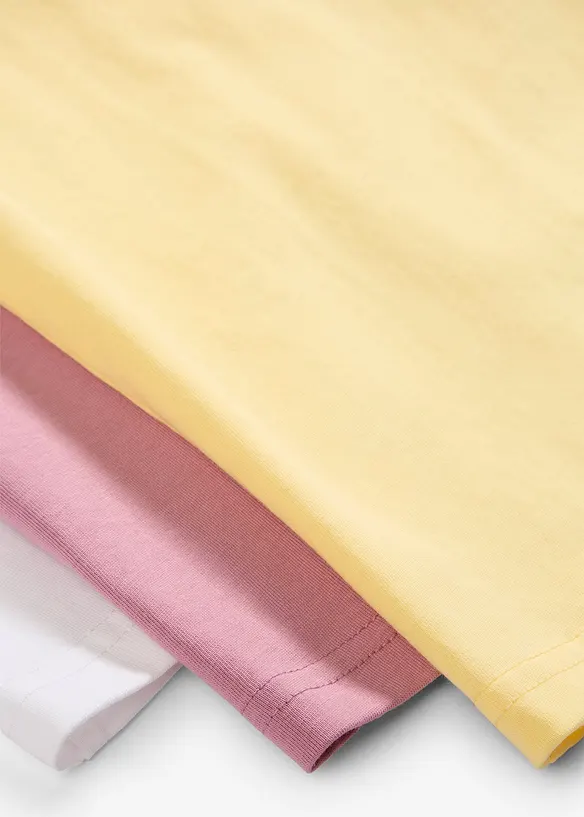 T-shirt in puro cotone biologico (pacco da 3), bonprix