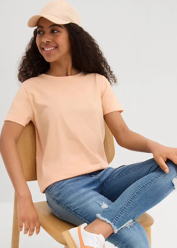 T-shirt in puro cotone biologico (pacco da 3), bonprix